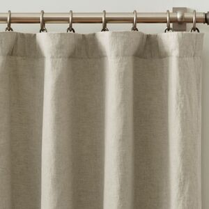 POTTERY BARN Belgian Flax Linen Blackout Curtain S2 50x84 Each Drape